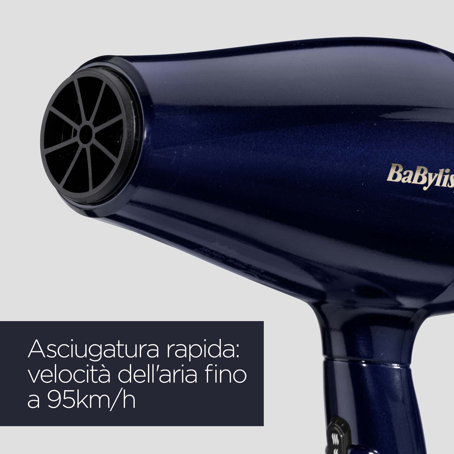 Asciugatura rapida: velocit&agrave; dell'aria fino a 95km/h